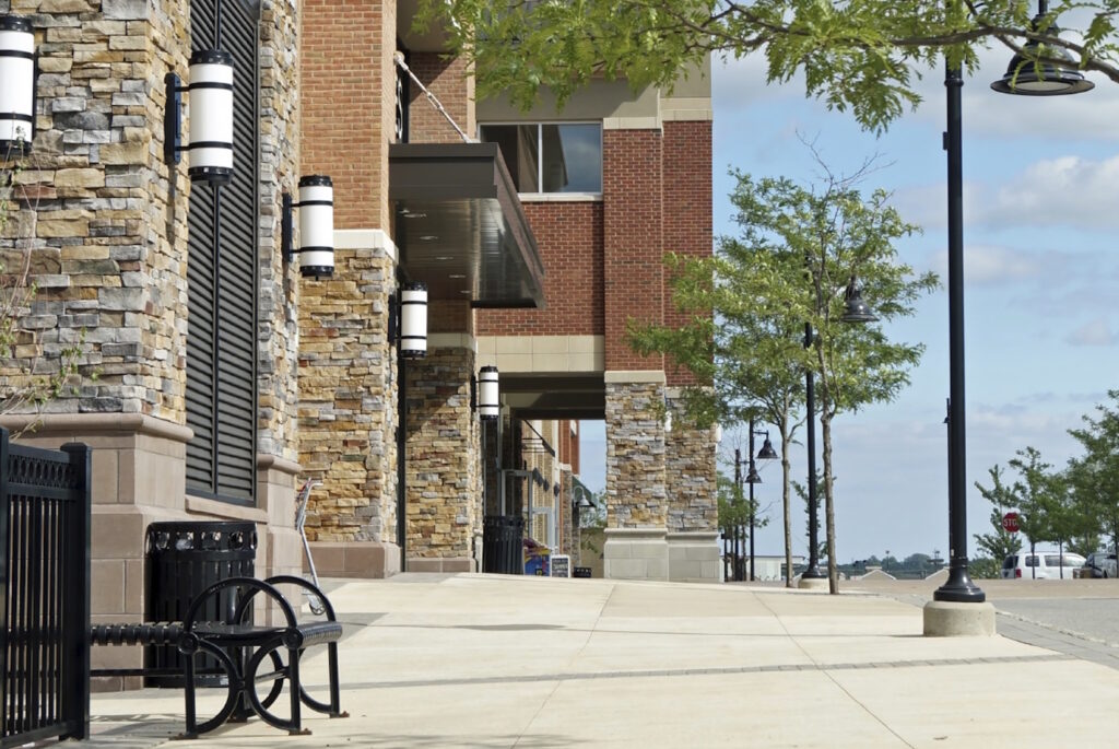 buildings made of stone and red brick