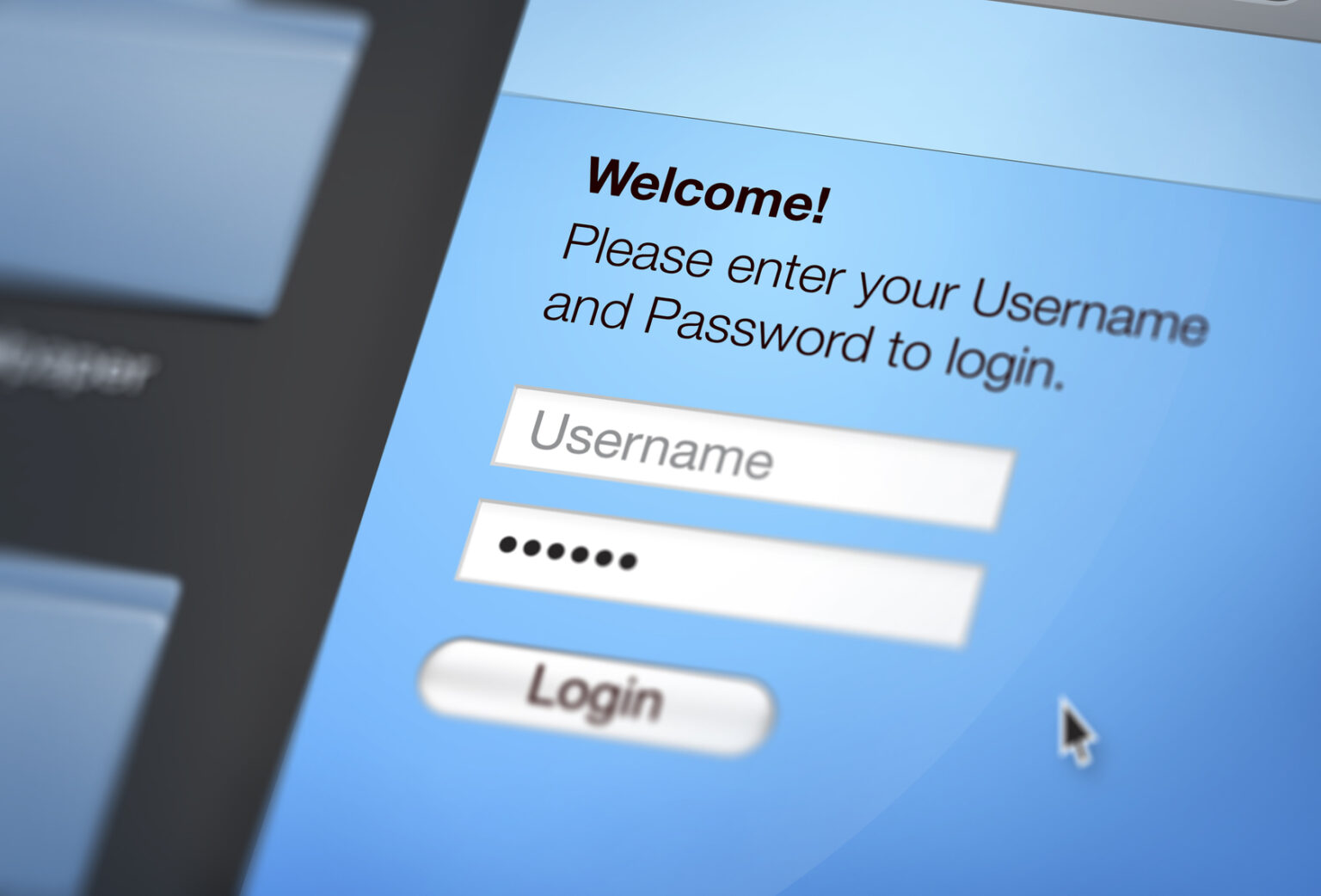 please enter your id and password