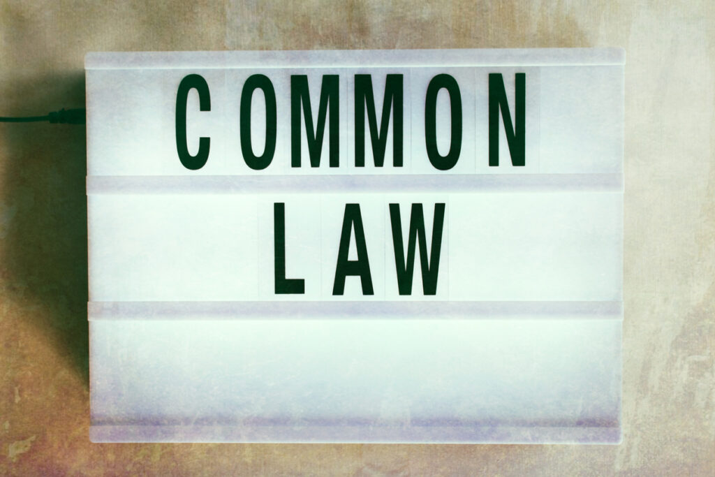 The wording 'Common Law' in an historically aged lightbox theme for a modern look at law. Common law is in simplistic terns judge-made law judge-made law which may be amended and developed by the courts. Smith Debnam Attorneys at Law, What is Common Law Marriage?